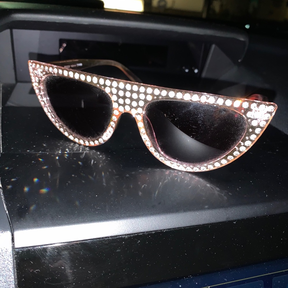 Light Pink Bling Sunglasses